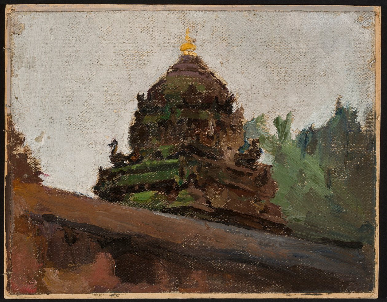 Un ancien temple à Madras. Extrait d