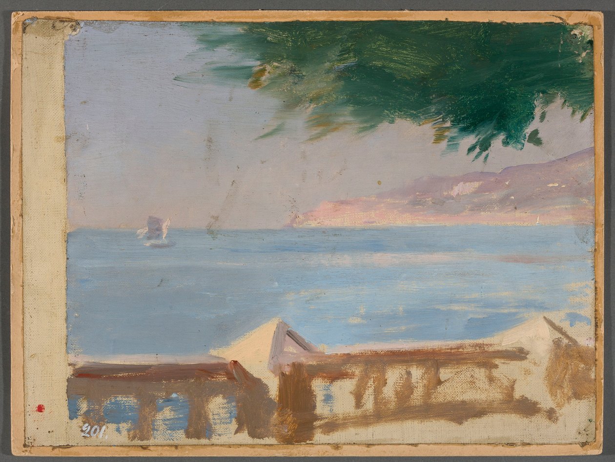 Vue sur la mer depuis la villa Bachczidere à Yalta. D