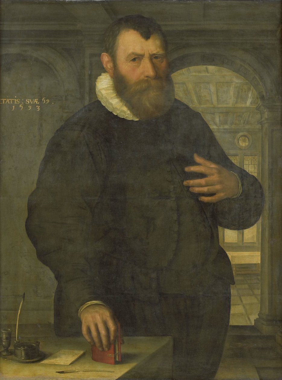Portrait de Bartholomeus van der Wiere (1534-1603) - Jan Claesz. (attributed to)
