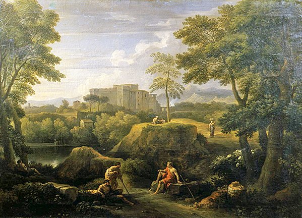 Paysage avec personnages - Jan Frans van Bloemen