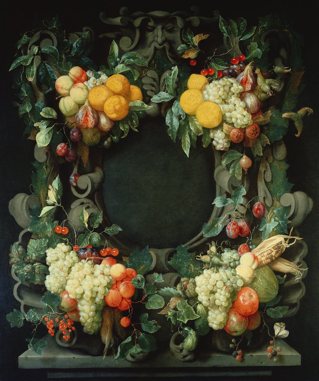 Guirlande de fruits autour d