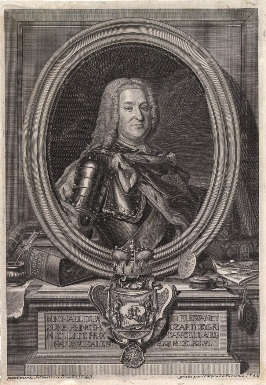 Portrait du prince Michal Fryderyk Czartoryski 1696-1775, milieu du XVIIIe siècle - Jan Fryderyk Mylius
