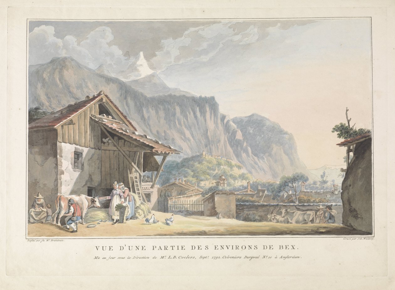Vue des environs de Bex en Suisse - Jan Gerard Waldorp