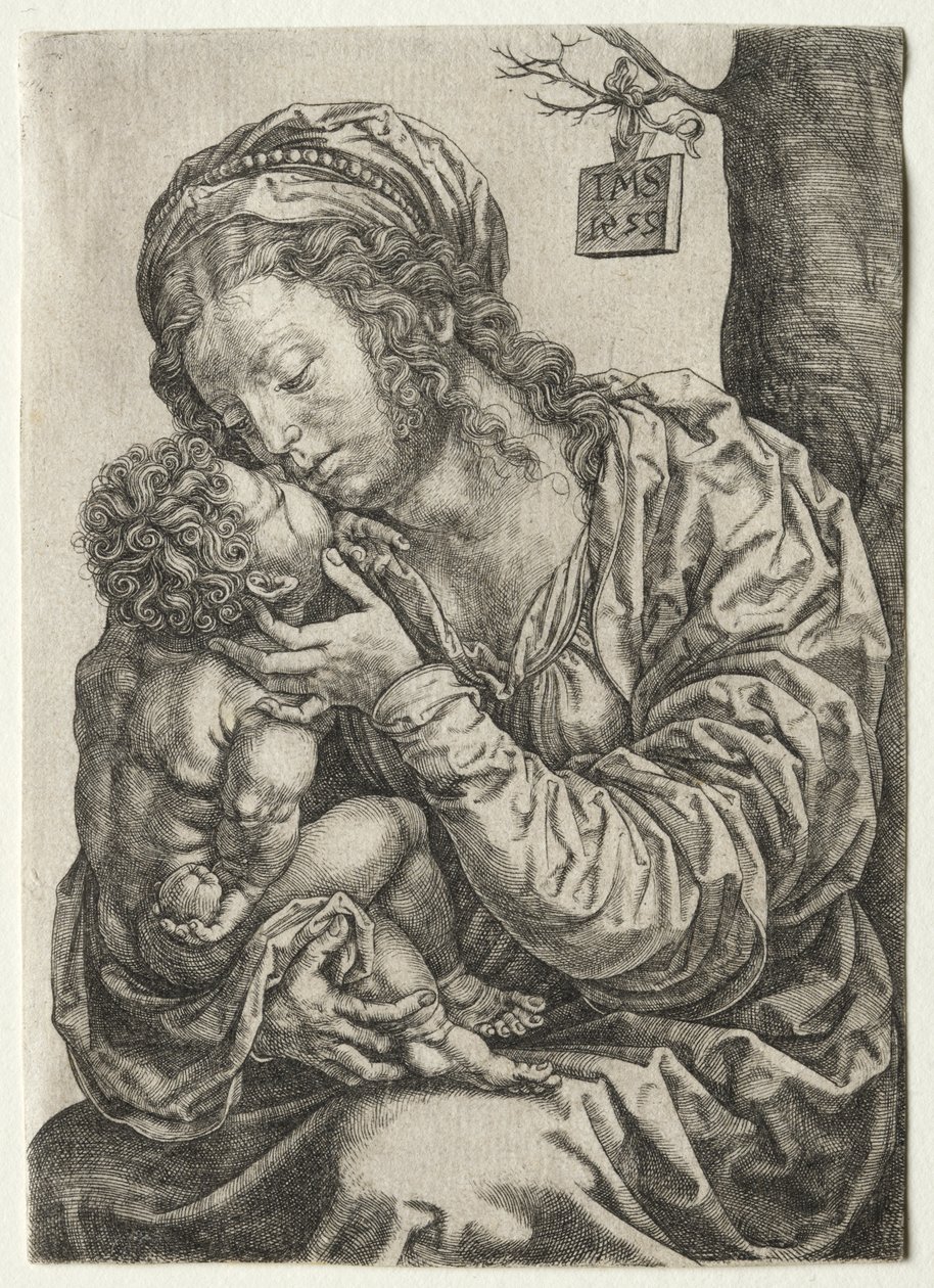 La Vierge assise au pied d