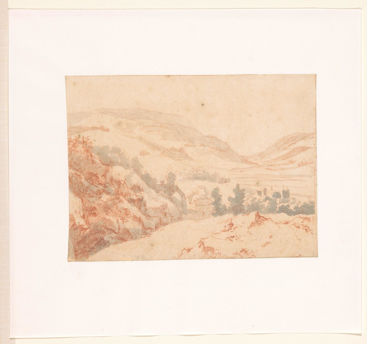 Paysage vallonné avec vue sur un village - Jan Griffier (I)