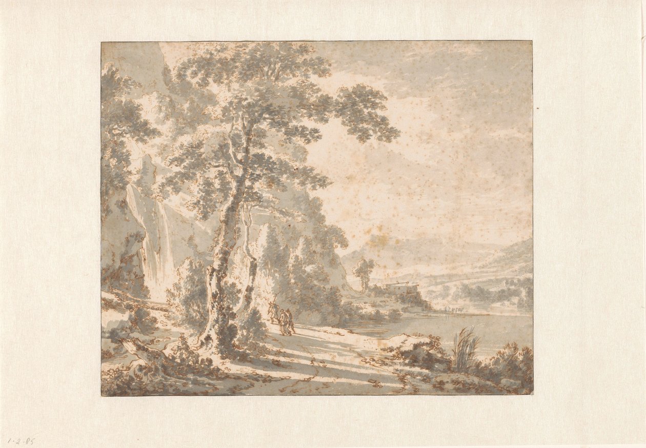 Paysage avec voyageurs à pied - Jan Hackaert