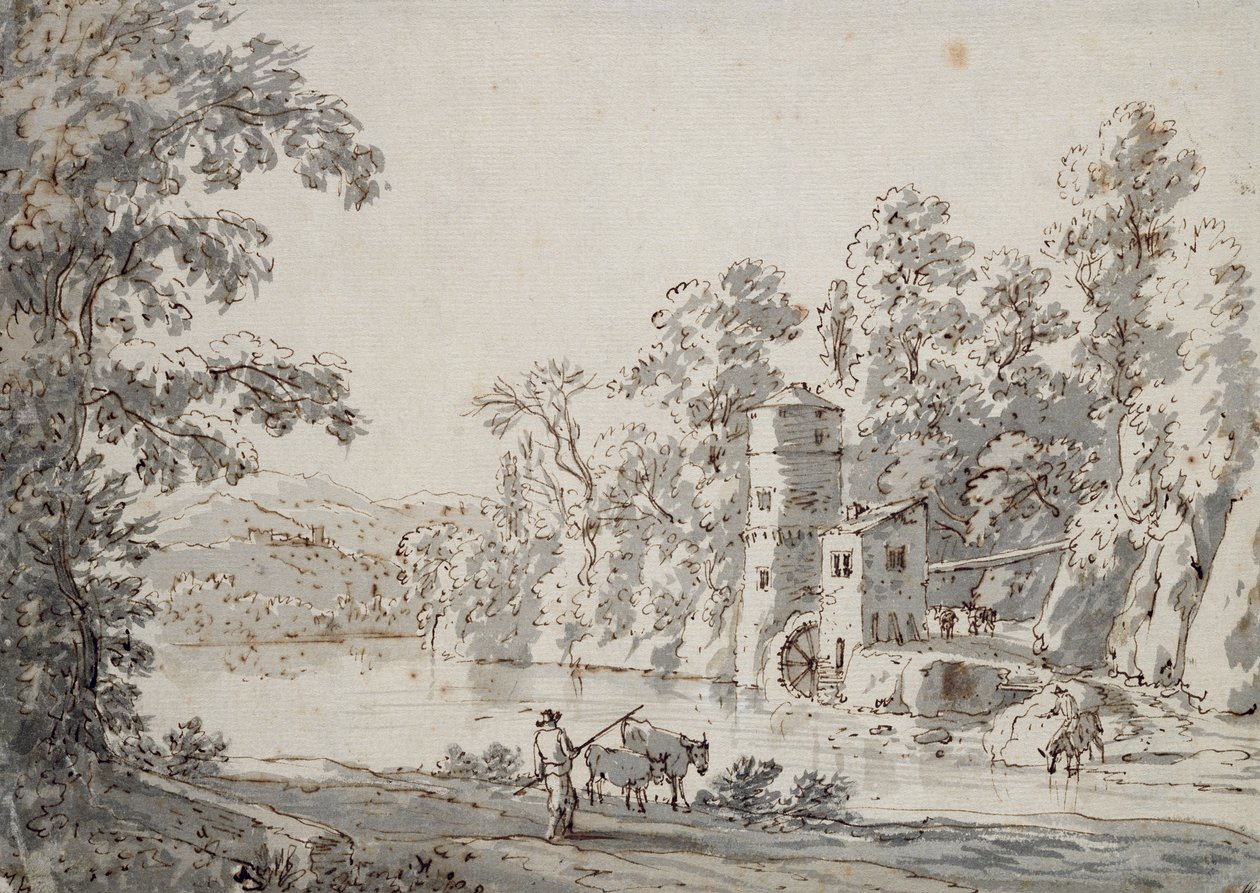 Le Moulin à eau près du gué - Jan Hackaert