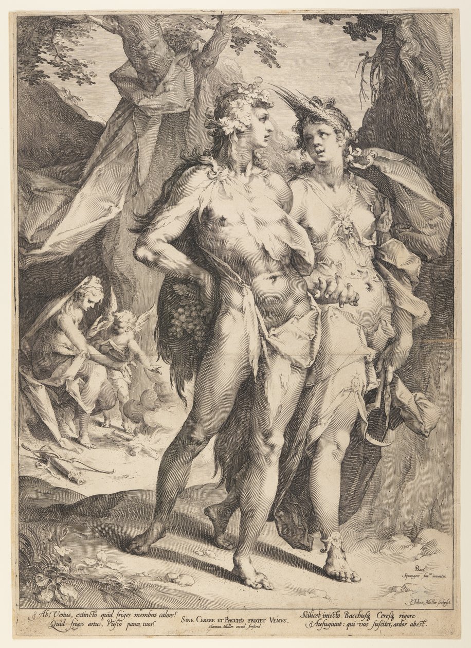 Bacchus et Cérès quittent Vénus (Sine Cerere et Baccho Friget Venus) - Jan Harmensz. Muller