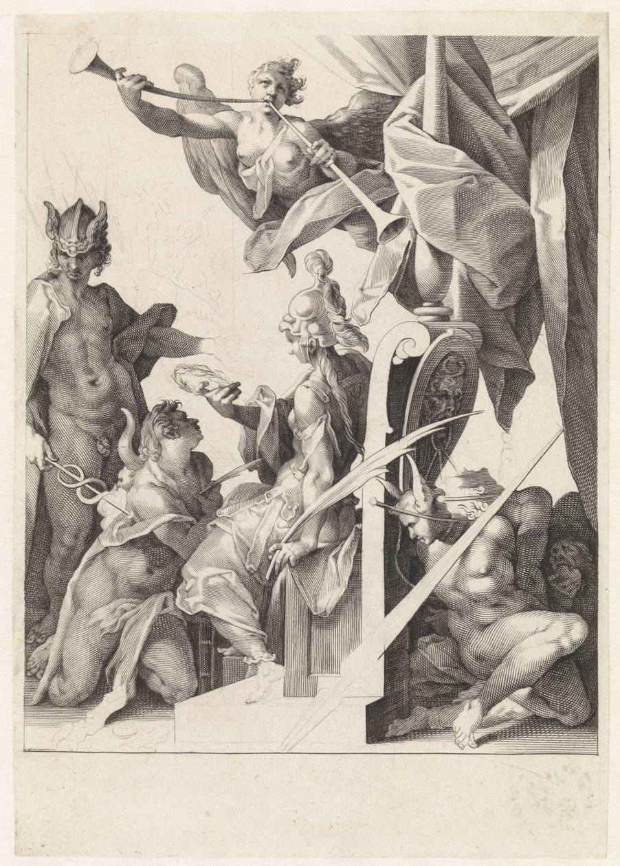 Mercure conduit de jeunes artistes vers Minerve - Jan Harmensz. Muller