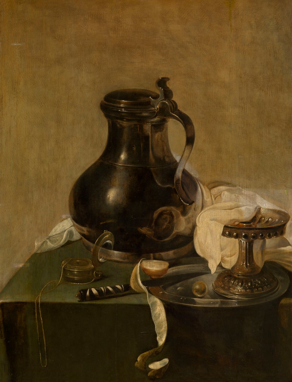 Dutch : Nature morte avec cruche en étain Nature morte avec cruche en étain - Jan Jansz den Uyl