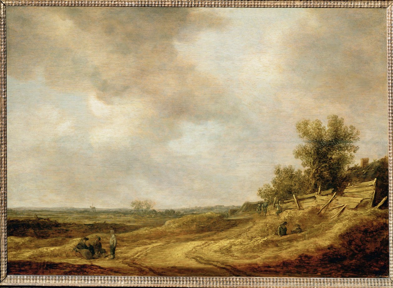 Paysage plat (peinture sur bois de chêne) - Jan Josephsz van Goyen