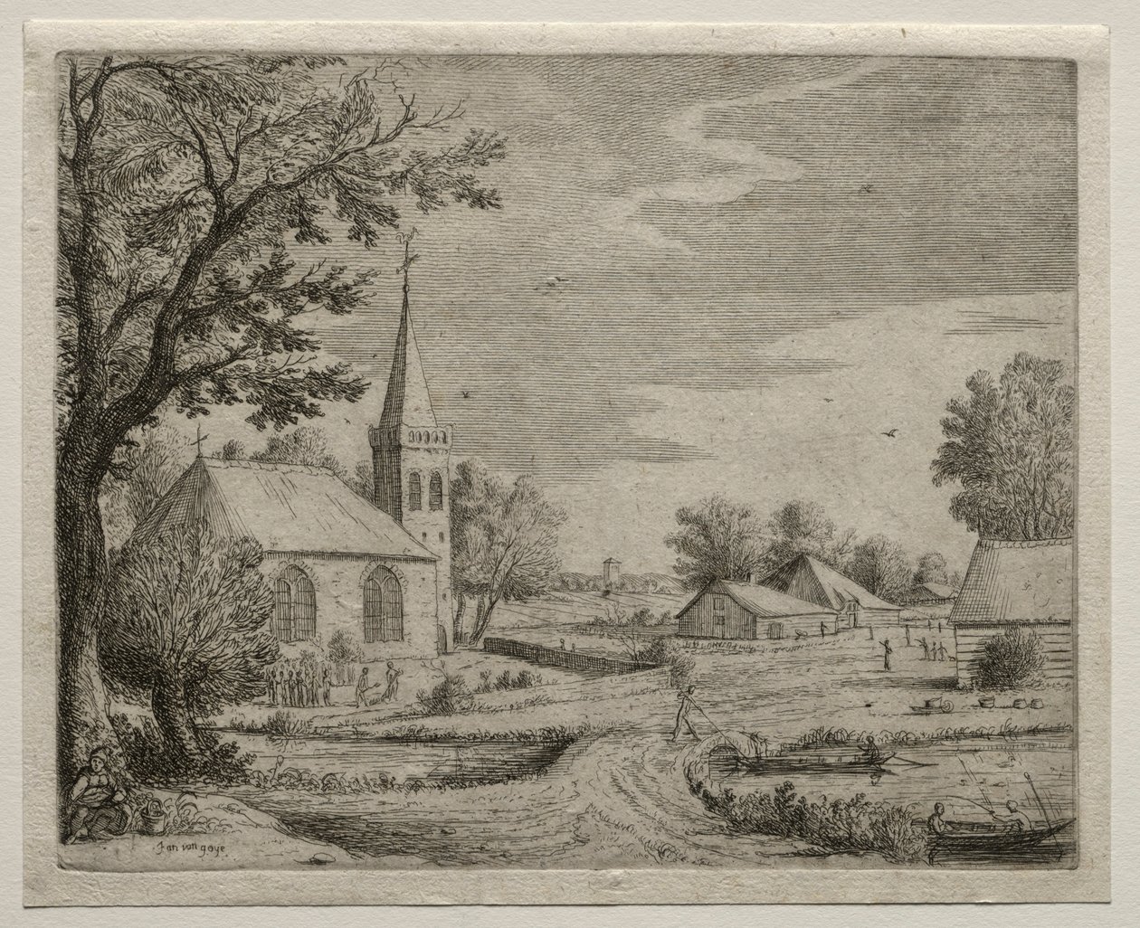 Église du village - Jan Josephsz van Goyen