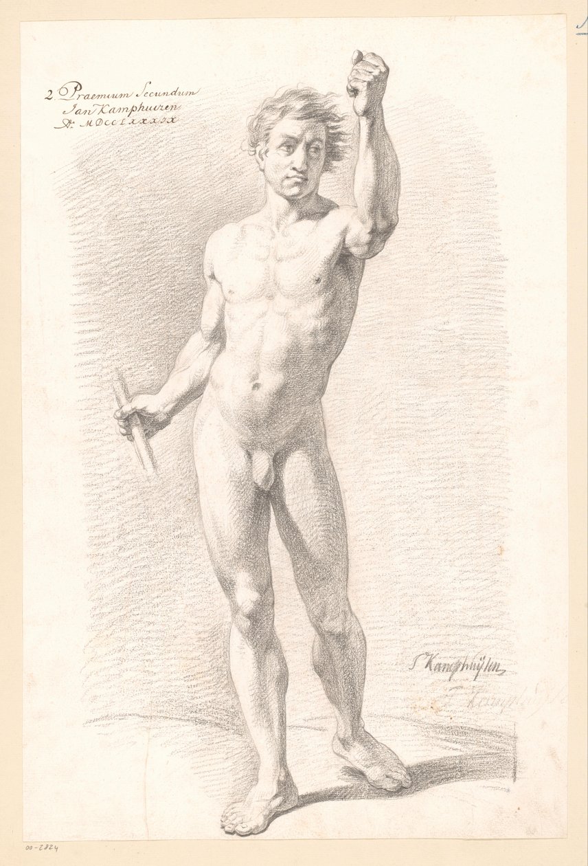 Nu masculin debout, vu de face (2e prix 1789) - Jan Kamphuijsen