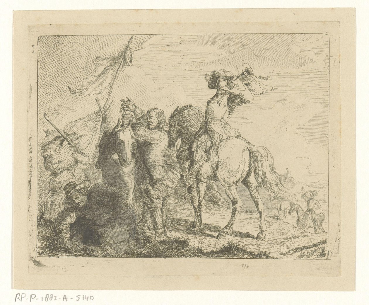 Paysage avec voyageurs et cavaliers - Jan Karel Jacob de Jonge