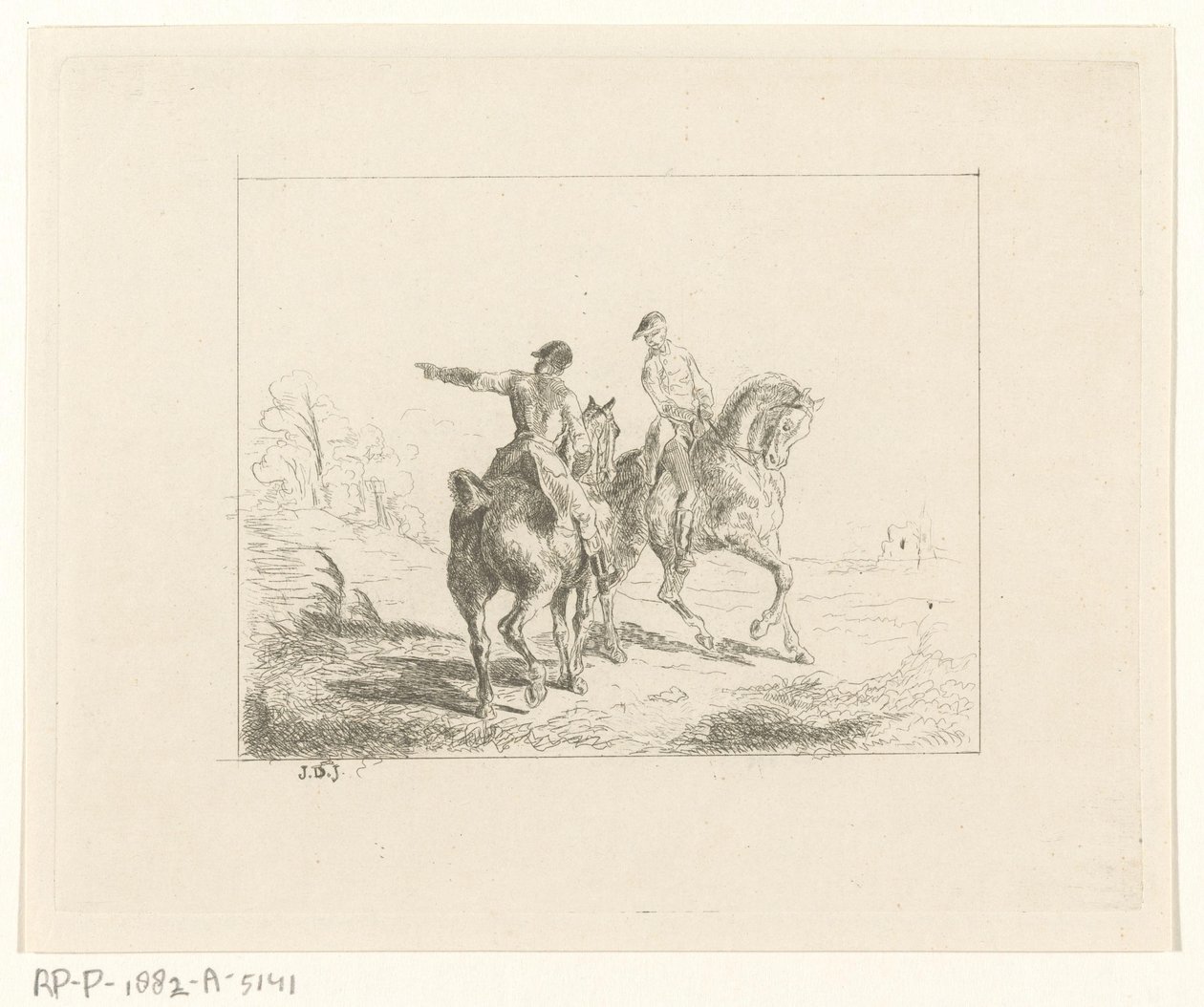 Paysage avec deux cavaliers - Jan Karel Jacob de Jonge