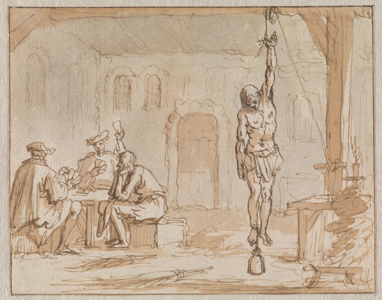 Geleyn le cordonnier est torturé à Breda en 1572 - Jan Luyken
