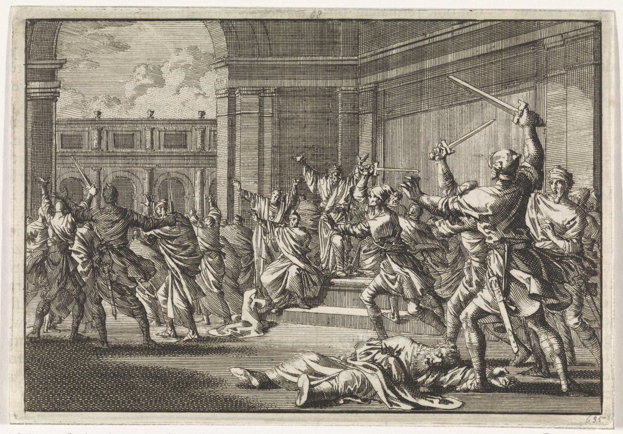 Émeute et combat dans le temple à Jérusalem - Jan Luyken
