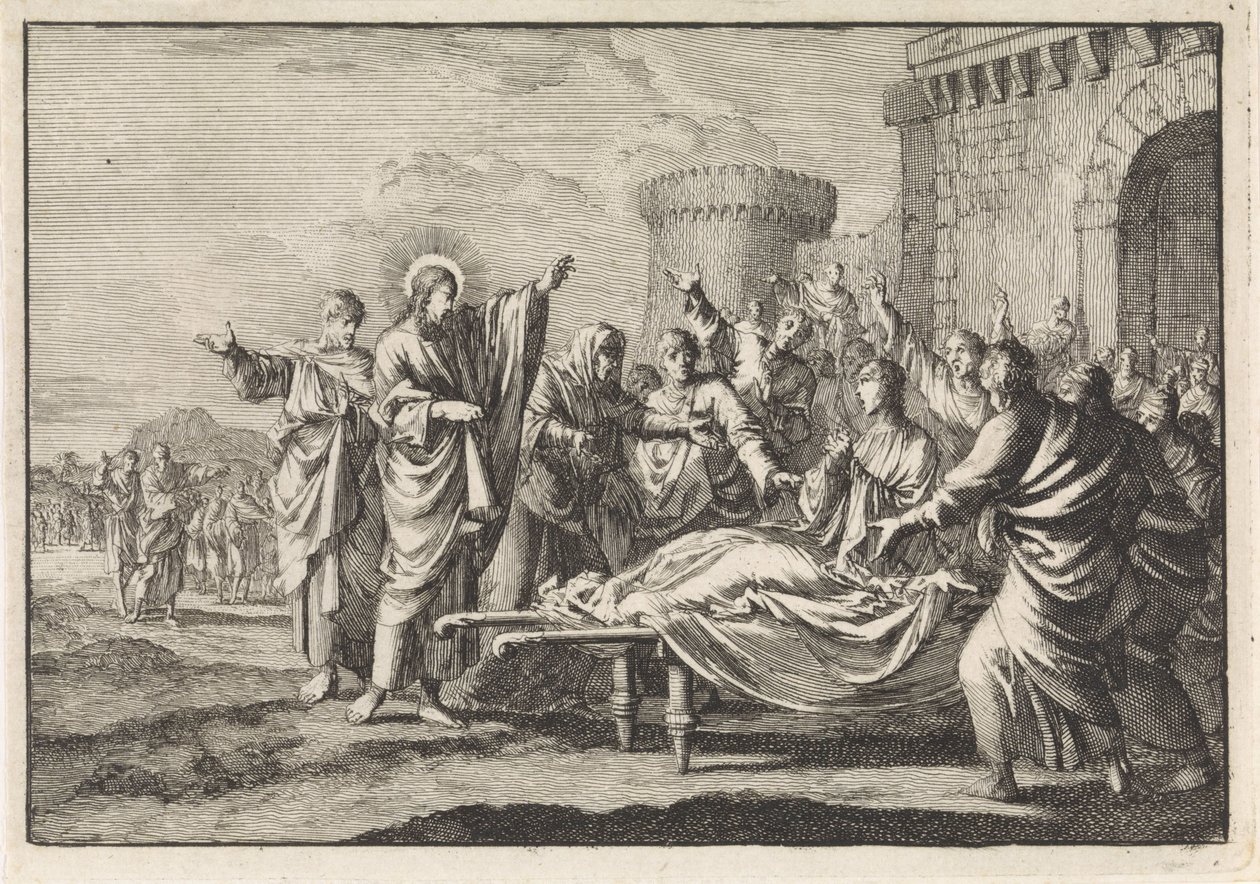 La résurrection du jeune homme de Naïn - Jan Luyken