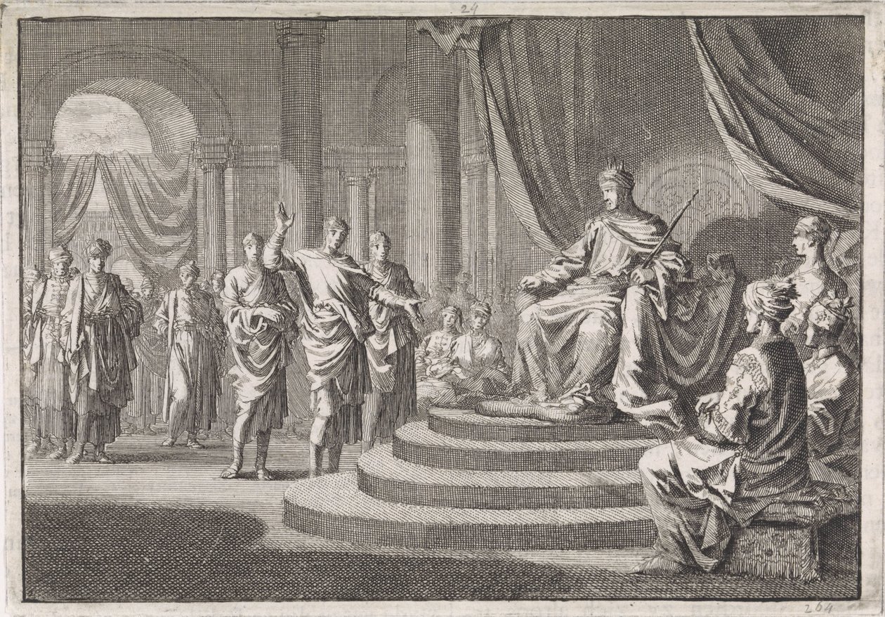Zorobabel devant le roi Darius - Jan Luyken