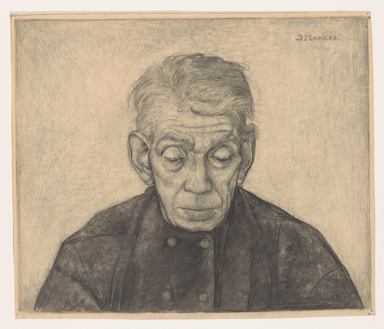 Portrait de Douwe de Groot - Jan Mankes (signed by artist)
