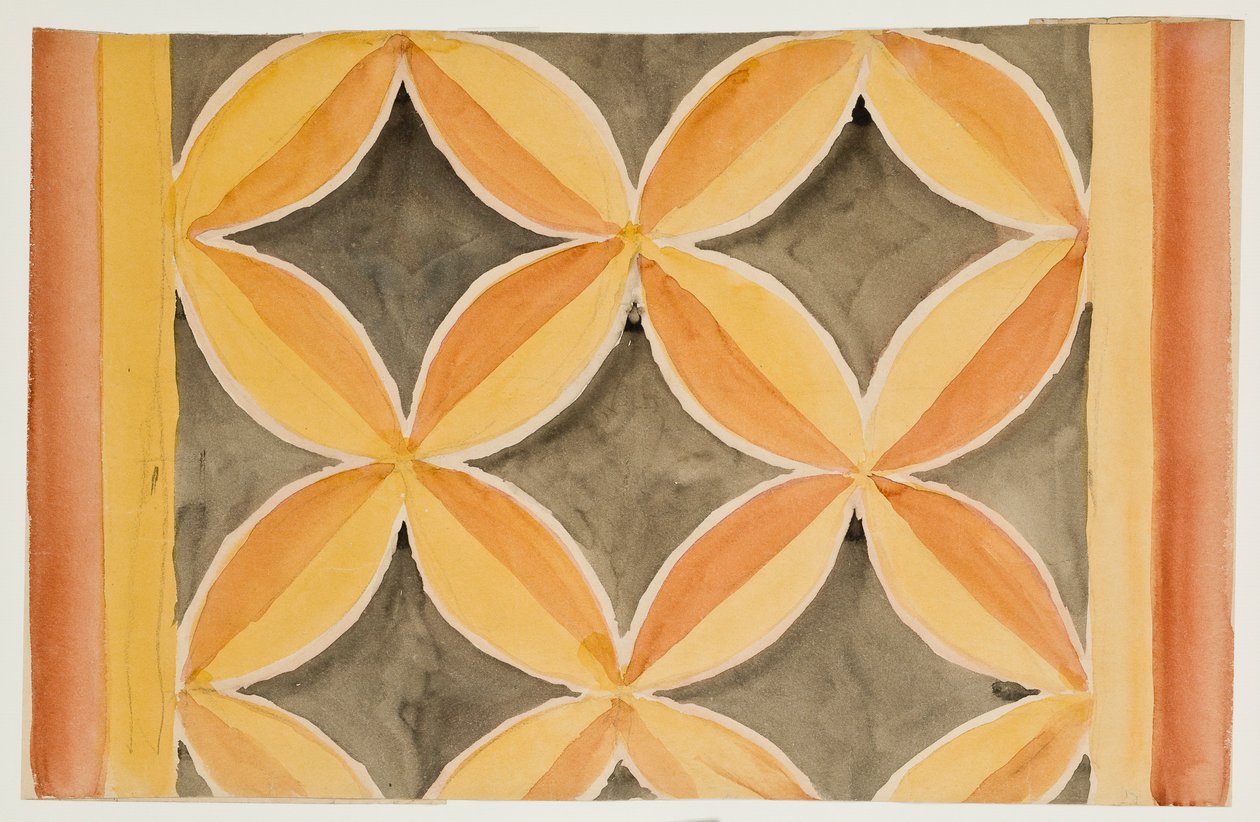 Carton préparatoire pour la polychromie de l
