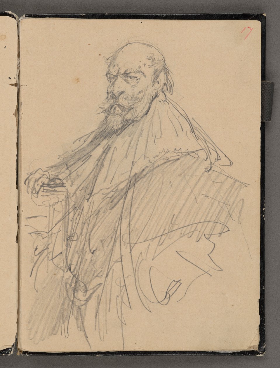 Carnet de croquis de Jan Matejko des années 1861-1863. Dessin sur une seule face. Recto : croquis d