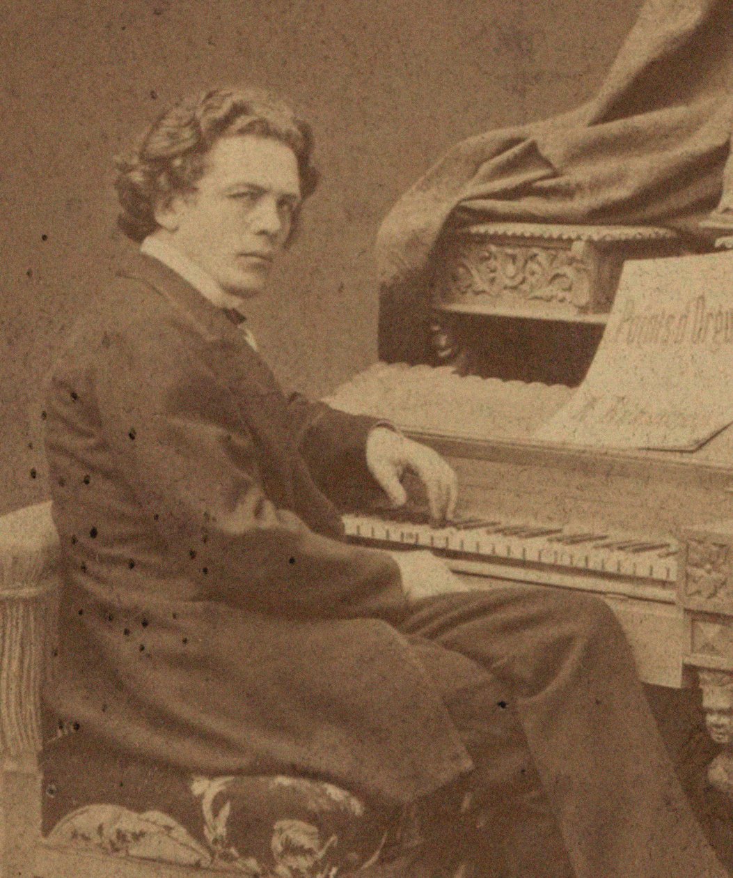Portrait du compositeur Anton Rubinstein 1829-1894, vers 1860-1870 - Jan Mieczkowski