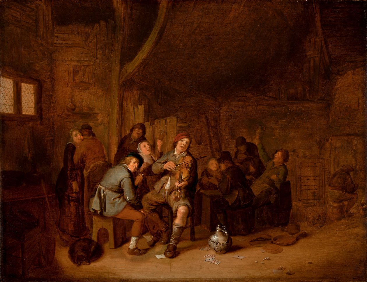 Figures fumant et jouant de la musique dans une auberge, vers 1640 - Jan Miense Molenaer