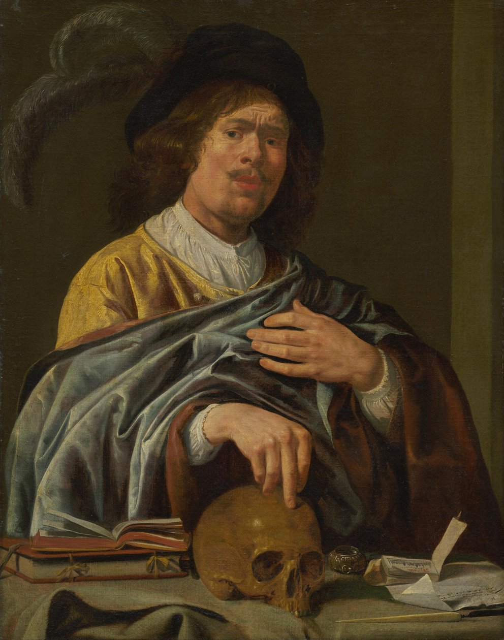 Autoportrait au crâne - Jan Miense Molenaer