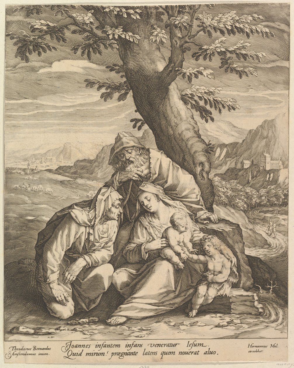 Sainte Famille avec Sainte Élisabeth et Saint Jean-Baptiste, 1588 - Jan Muller