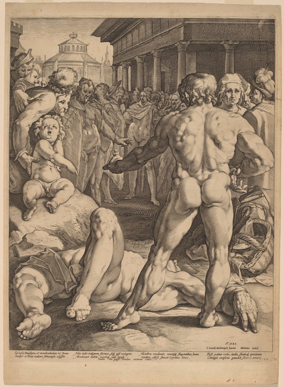 Le combat entre Ulysse et Irus - Jan Muller, after Cornelis Cornelisz van Haarlem