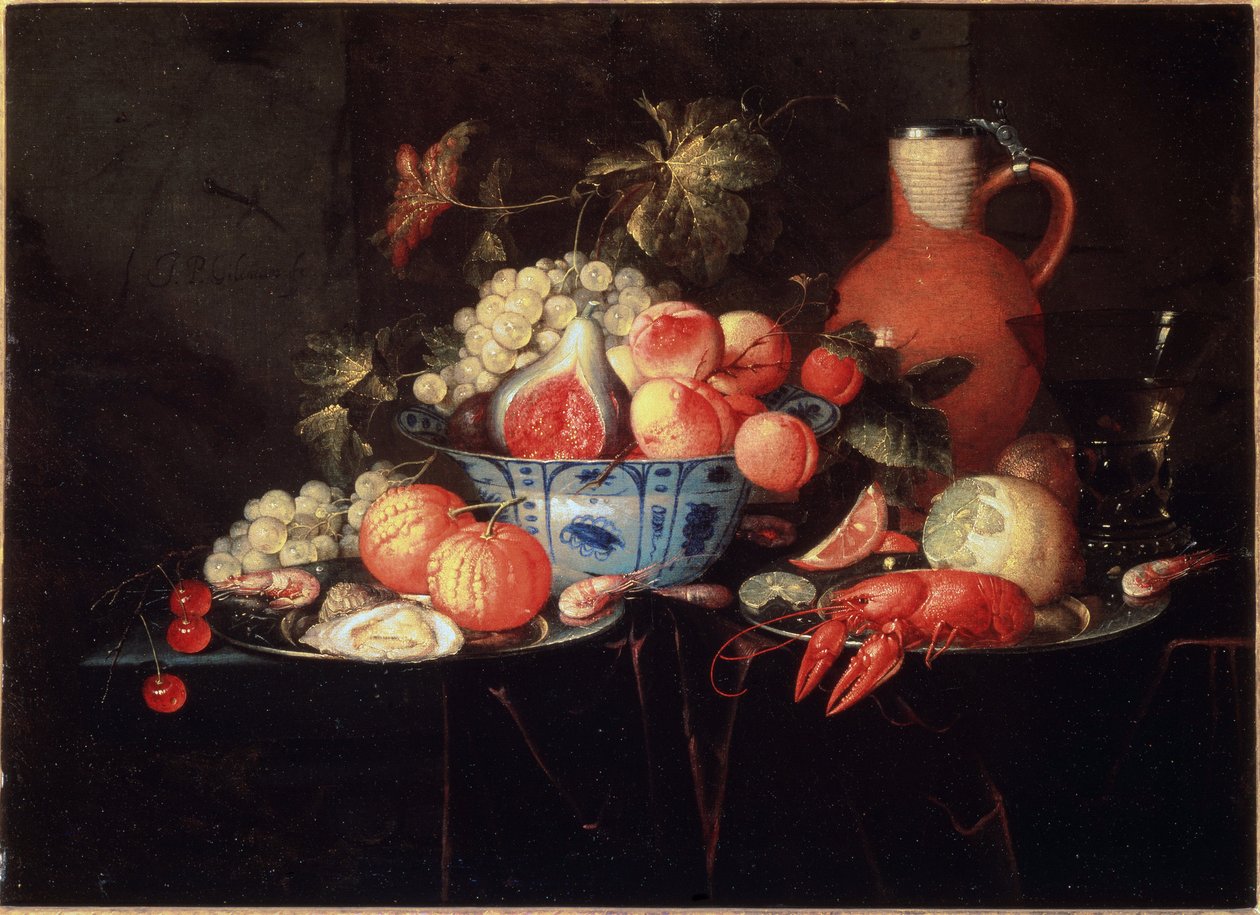Nature morte avec fruits et écrevisses - Jan Pauwel II the Younger Gillemans