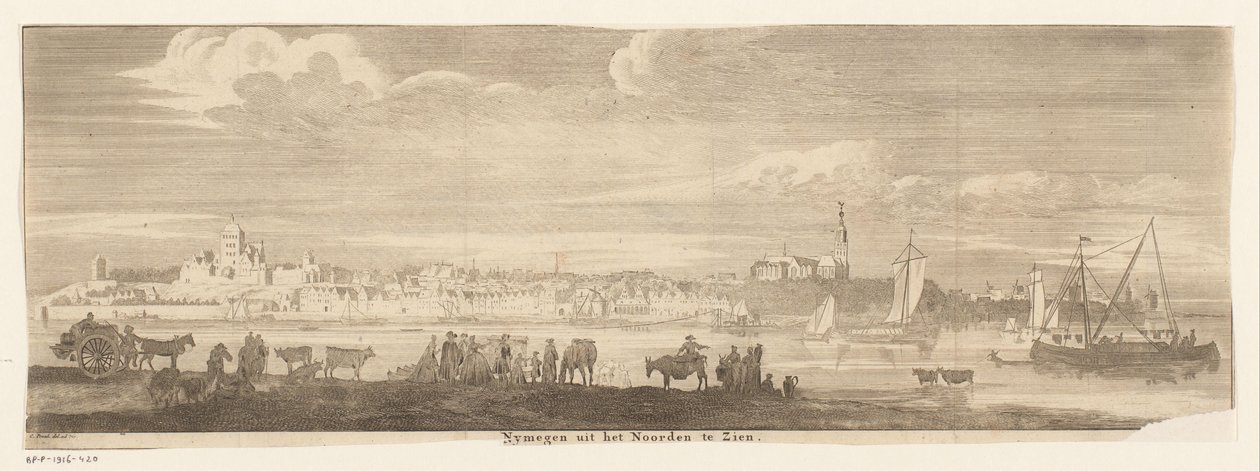 Vue de Nimègue depuis le nord - Jan Ruyter