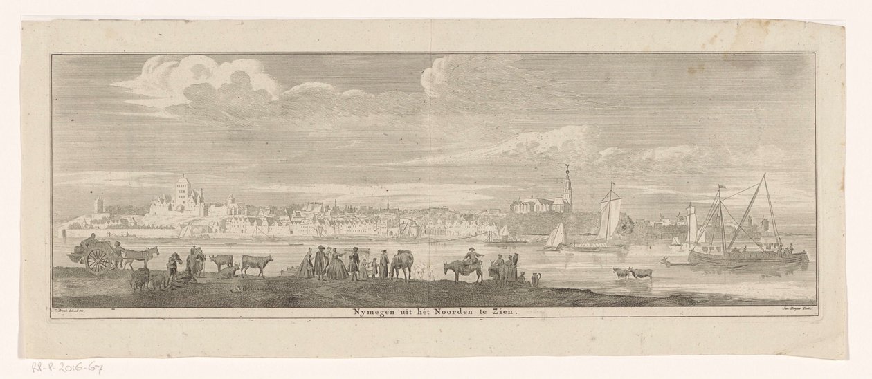Vue de Nimègue depuis le nord - Jan Ruyter