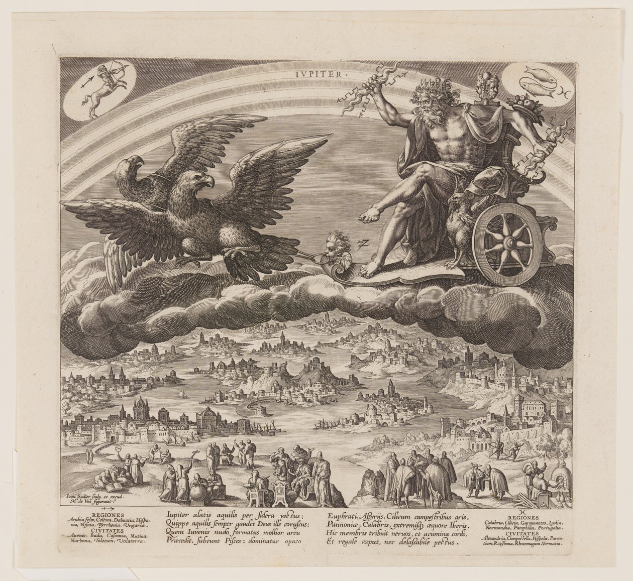 Jupiter, extrait des Sept Planètes - Jan Sadeler I
