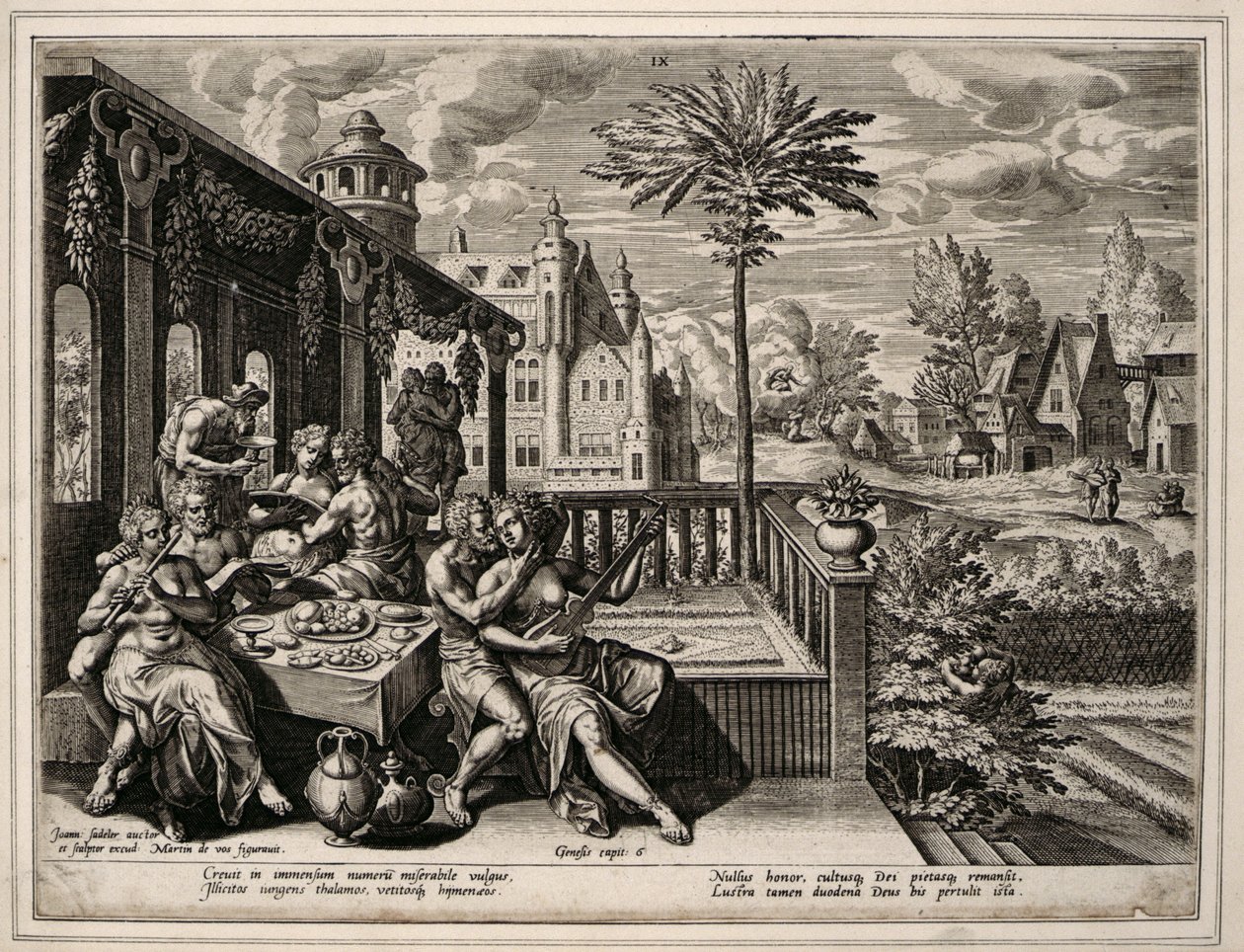 Genèse chapitre 6, verset 9, c.1600 - Jan Sadler