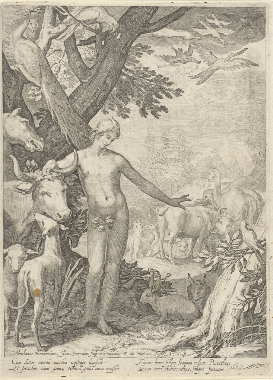 Adam nomme les animaux - Jan Saenredam