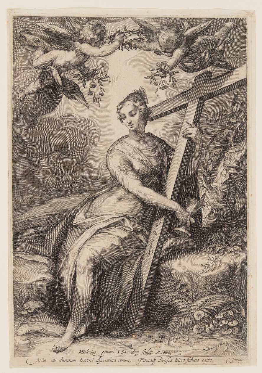 La foi, tirée des Trois vertus cardinales - Jan Saenredam
