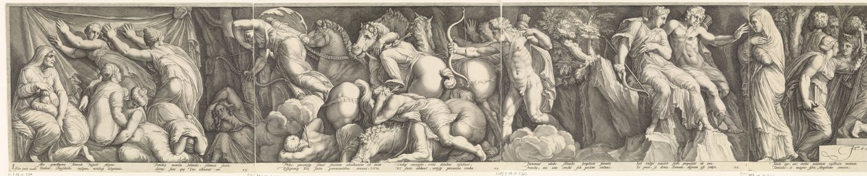 Frise avec la punition de Niobé - Jan Saenredam