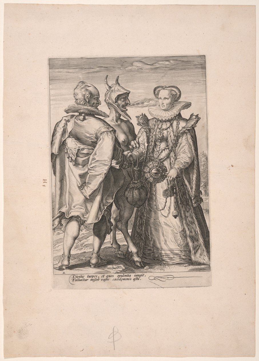 Le mariage pour la richesse, extrait de Trois types de mariages - Jan Saenredam