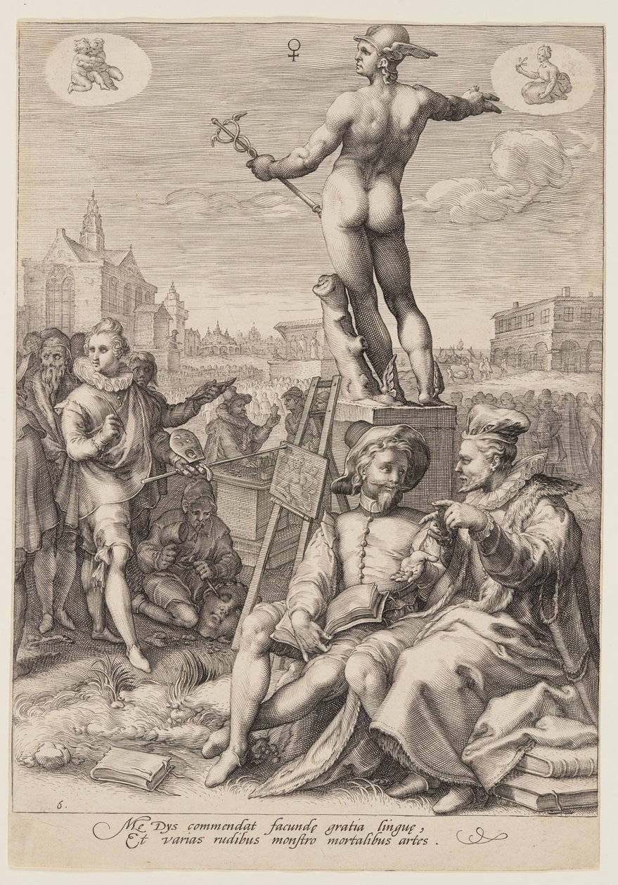 Mercure préside aux arts, extrait de Sept dieux planétaires - Jan Saenredam