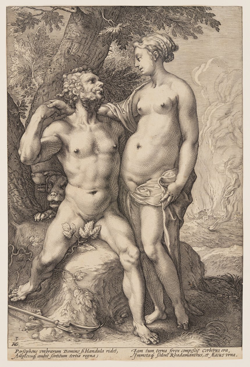 Pluton et Proserpine, de Trois dieux et déesses jumelés - Jan Saenredam