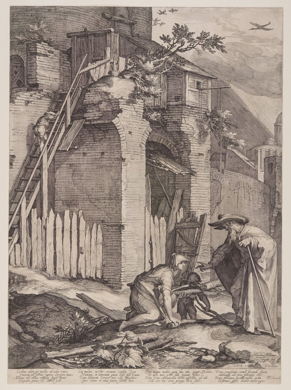 Le prophète Élie et la veuve de Zarephath - Jan Saenredam
