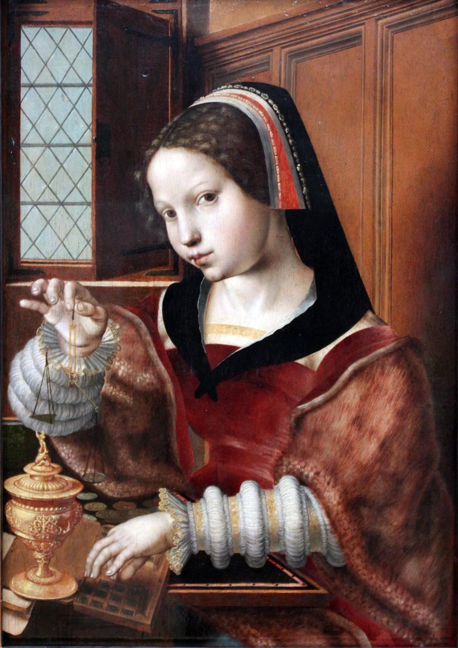 Allemand : Die Goldwägerin Femme pesant de l