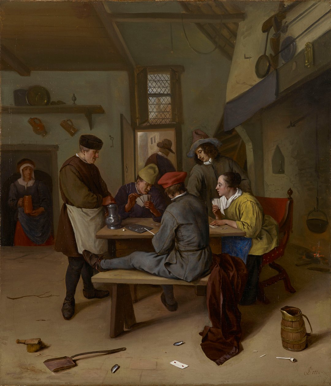 Joueurs de cartes dans une taverne - Jan Steen