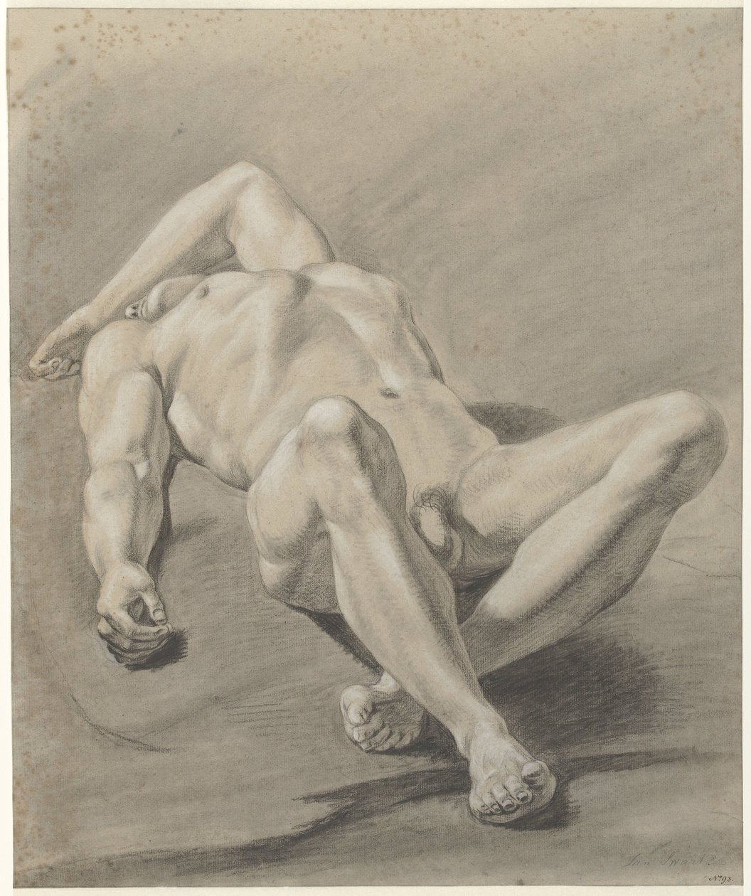 Homme nu allongé - Jan Swart