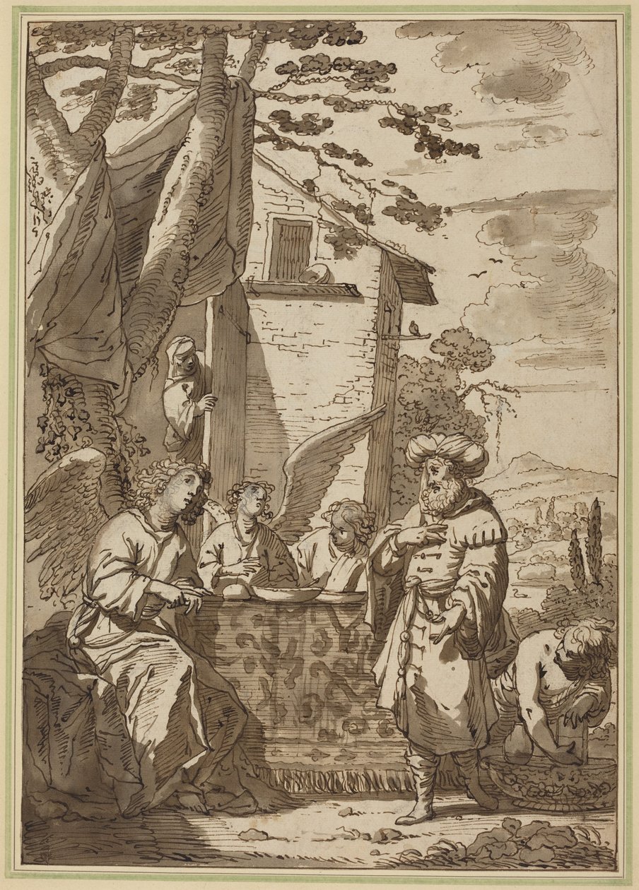 Abraham divertit les anges - Jan Tengnagel