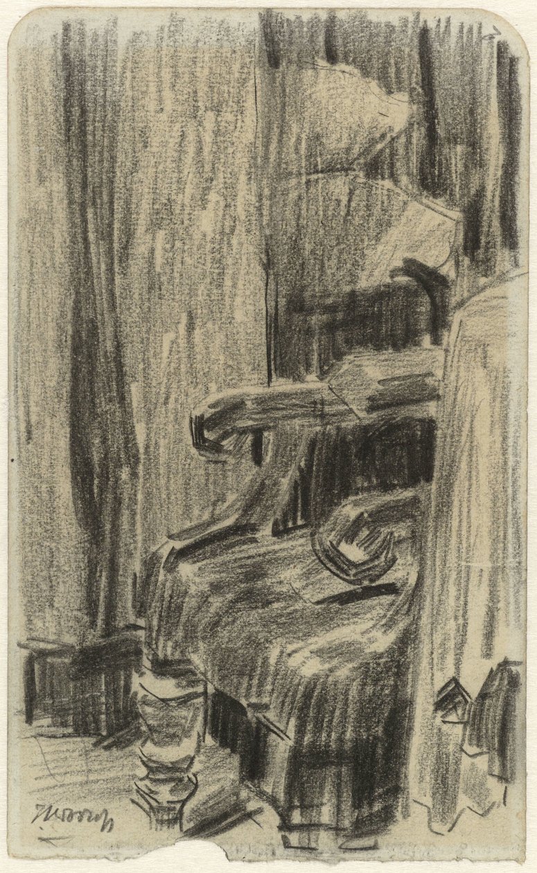 Fauteuil partiellement couvert par un rideau - Jan Toorop