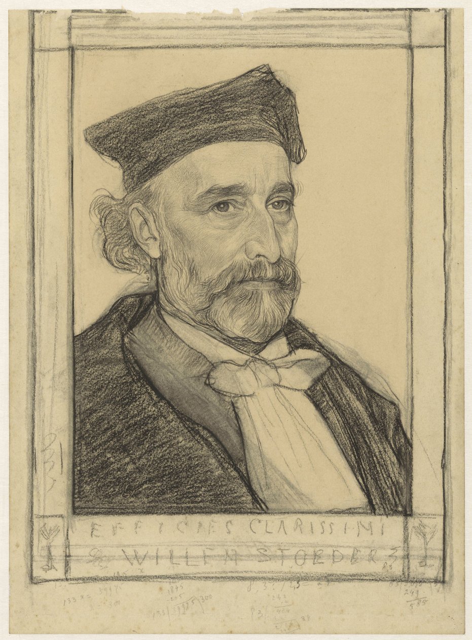 Portrait du professeur Willem Stoeder - Jan Veth