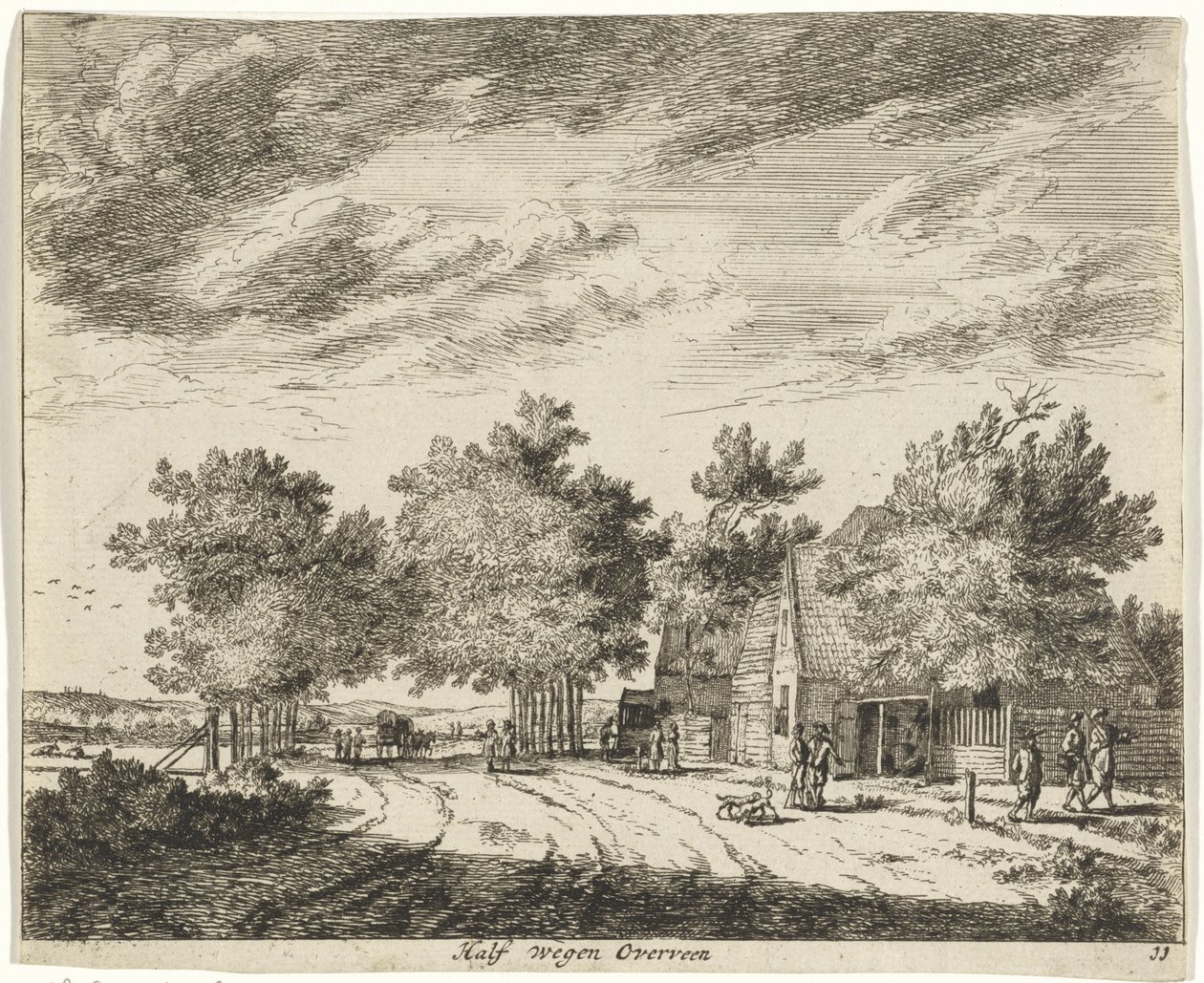 Paysage à mi-chemin d